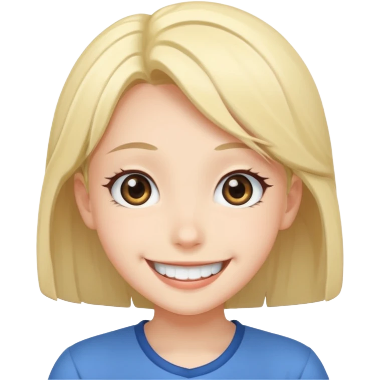 anime character with a big smile emoji