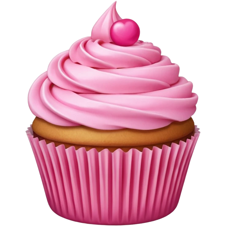 cupcake with pink icing emoji