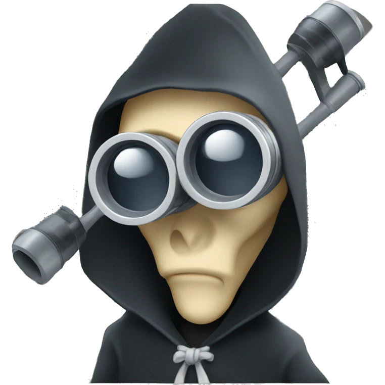 Grim reaper looking through binoculars  emoji