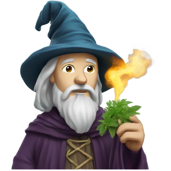 Wizard smoking herbs emoji