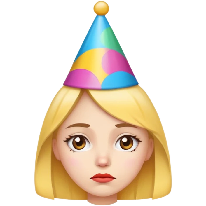 A sad party girl  emoji