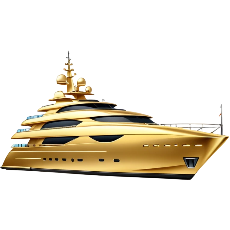 Gold super yacht  emoji