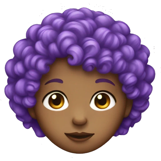 baby purple curly hair  emoji