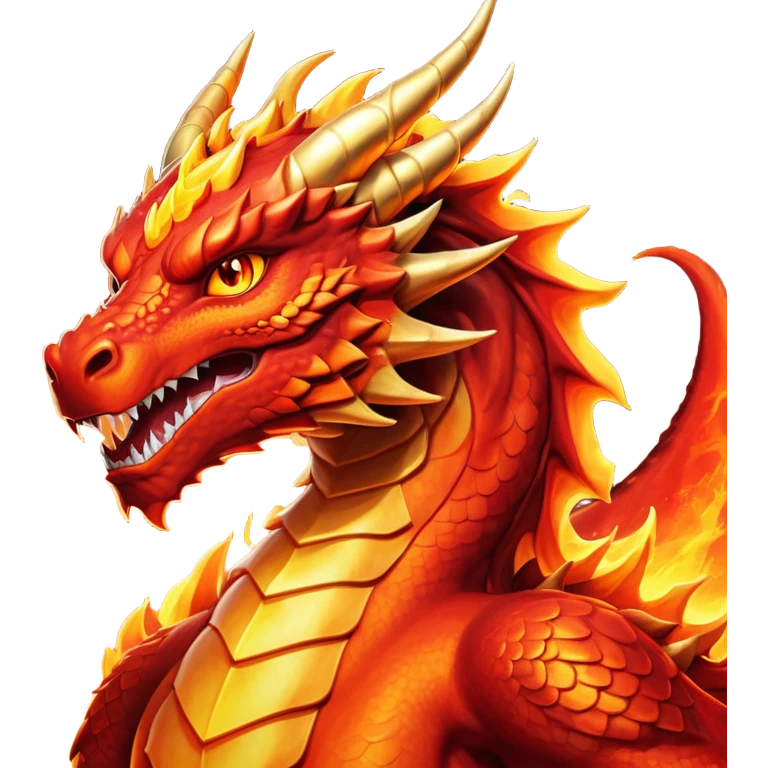 cinematic-noble-fierce-fire-dragon-portrait-emoji,-poised-and-imposing,-with-a-muscular,-scaled-body-ablaze-in-fiery-hues-of-crimson,-molten-orange,-and-molten-gold,-and-intense,-burning-eyes-that-mirror-the-heart-of-a-volcano;-rendered in detail emoji