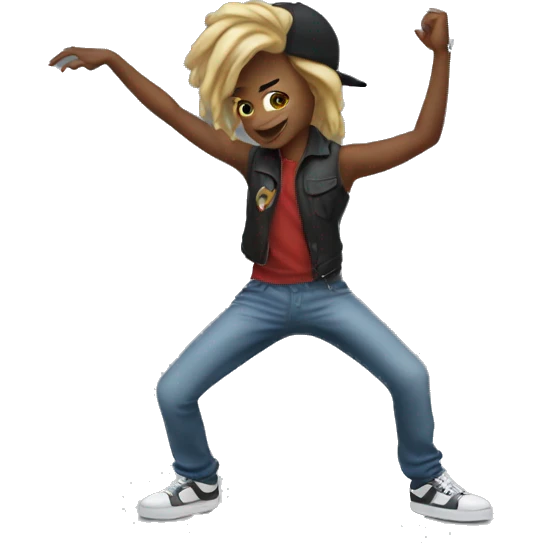 Skyler dancing hip hop emoji