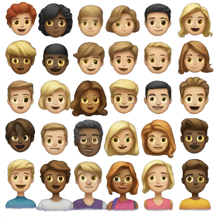 Social networks icon collection emoji
