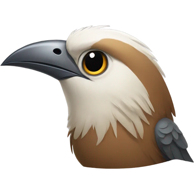 Squinting bird emoji