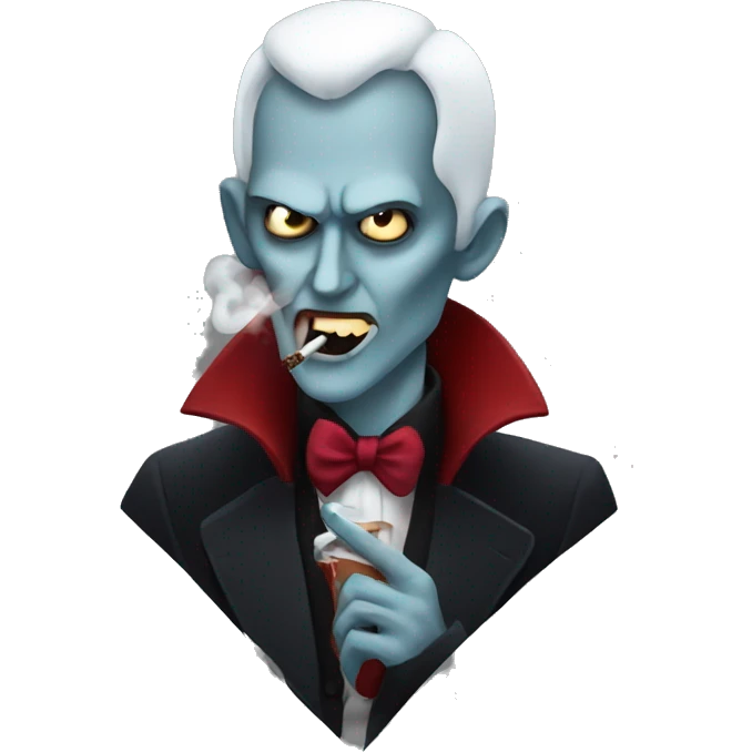Vampire smoking  emoji