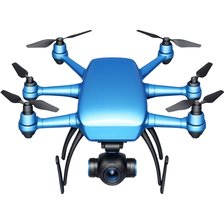 Blue Drone – camera lens, Courier Drones. emoji