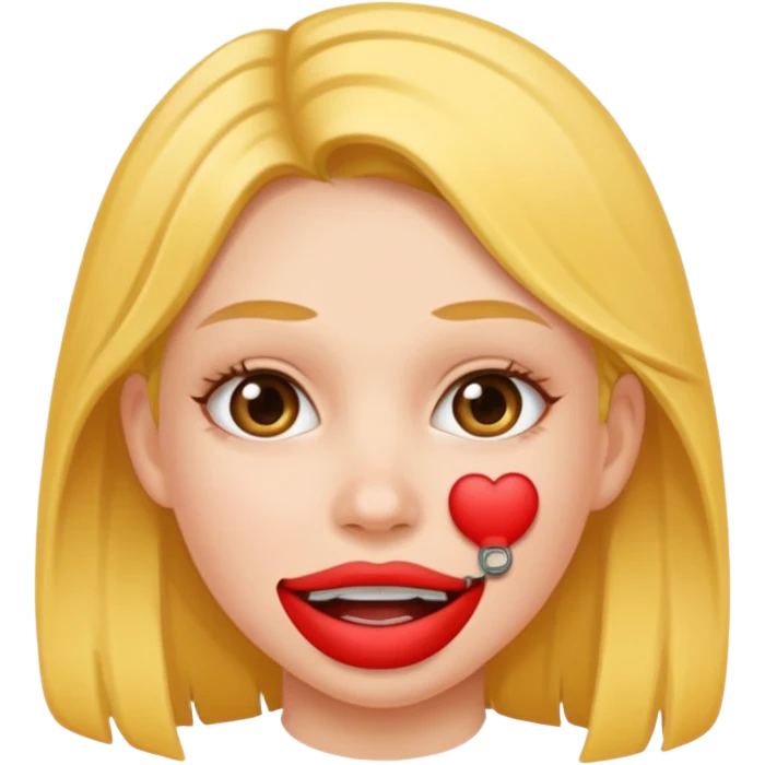 Девушка с кляпом emoji