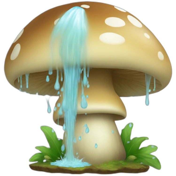 Water spurting from mushroom top emoji