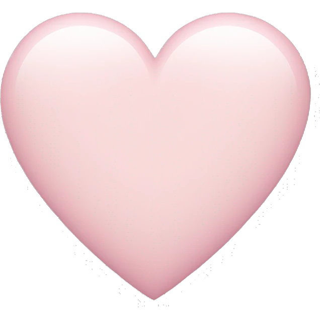 light pastel pink heart emoji