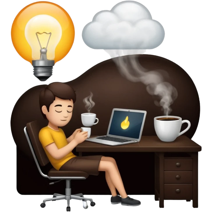 create a 5 emoji describing life of coder emoji