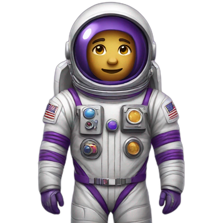 Purple astronaut emoji