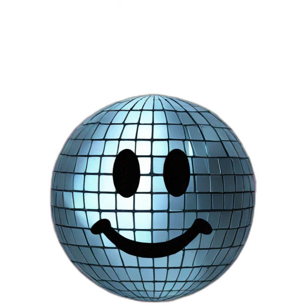 disco ball 80's smiley emoji