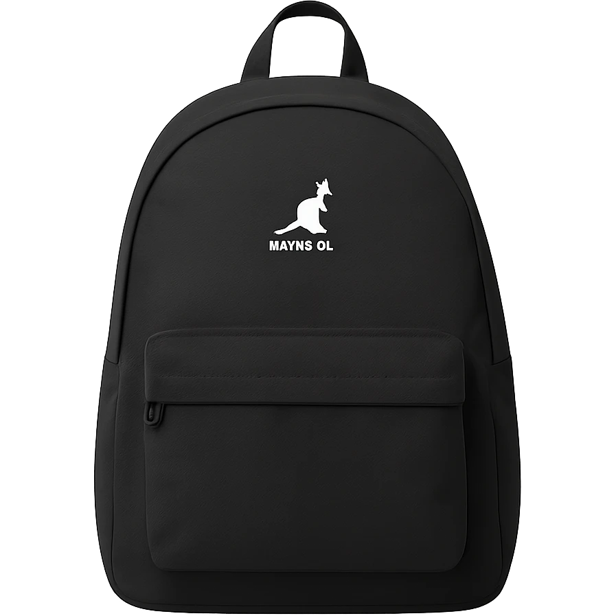 A Kangol backpack with small logo emoji