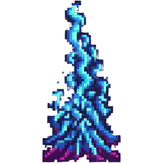 neon smoke pixel art emoji