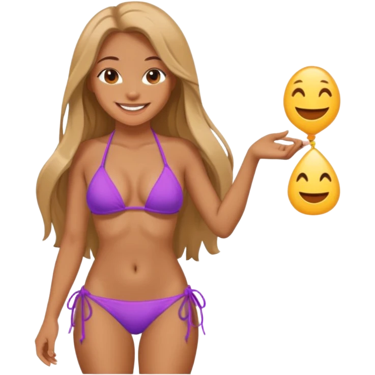 sexy girl in bikini string emoji