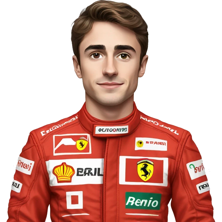 charles leclerc in ferrari suit emoji