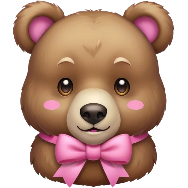 Bear with pink bows emoji