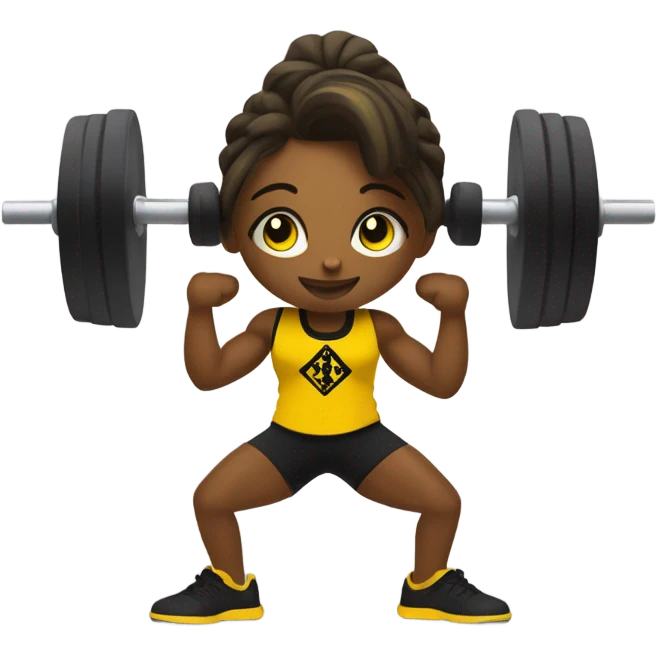 Hufflepuff working out emoji