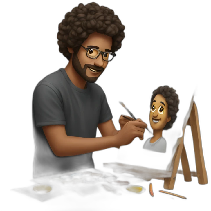 artist making a potrait emoji