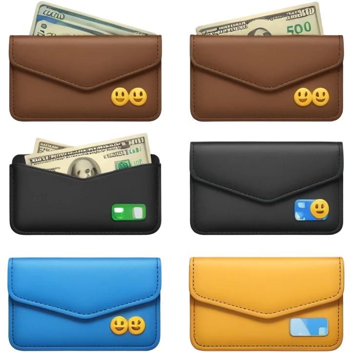 Two wallets side by side, one empty with overdraft fee -$35, one full labeled “$20K savings”, icons of banks and bills around, emoji-style realism emoji