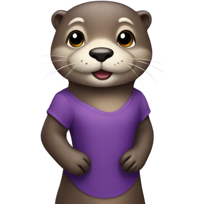 Otter with a purple dress emoji