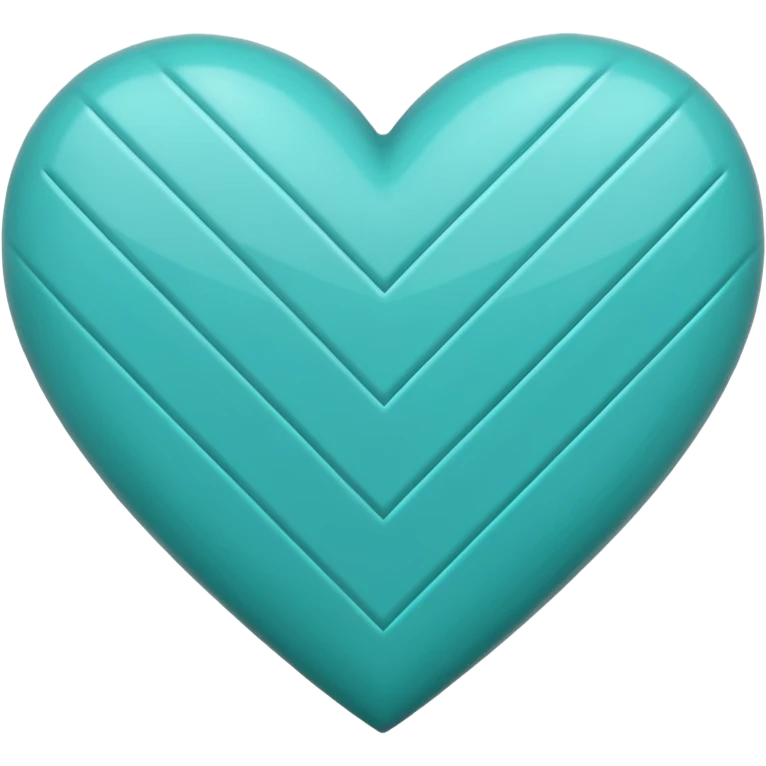 teal heart with a chevron pattern emoji