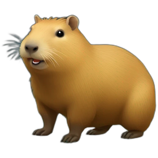 Capybara buvant une biere emoji