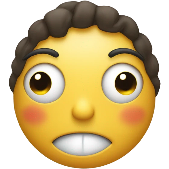Smiley face pulling on bottom eyelids emoji