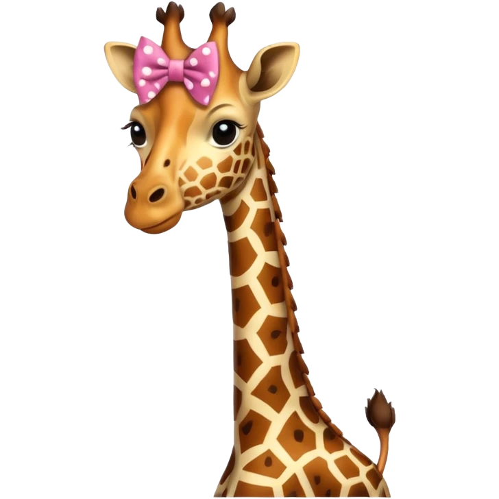 giraffe with a bow emoji