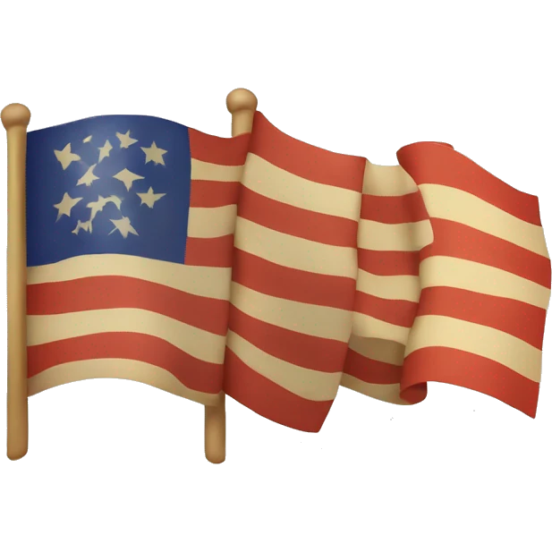 A flag that had 3 sections and is horizontal. There is a symbolic symbol of the sun and 3 stars on the left hand side emoji