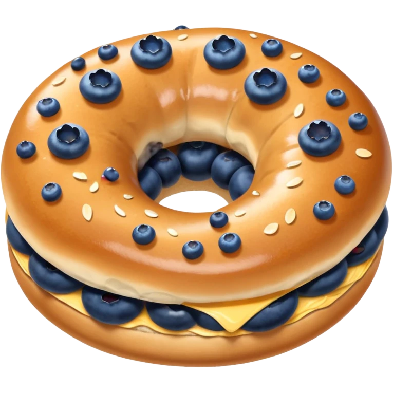Blueberry bagel emoji