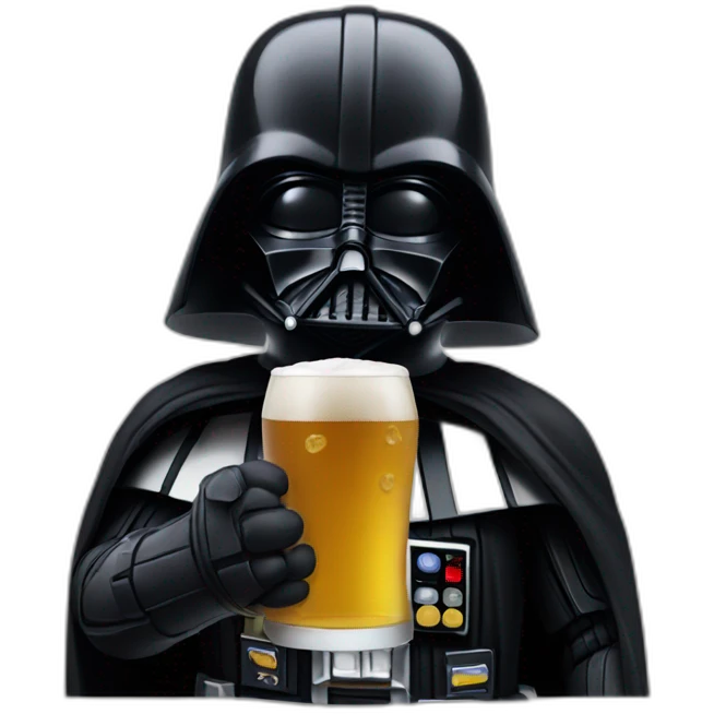 vader drinking beer emoji