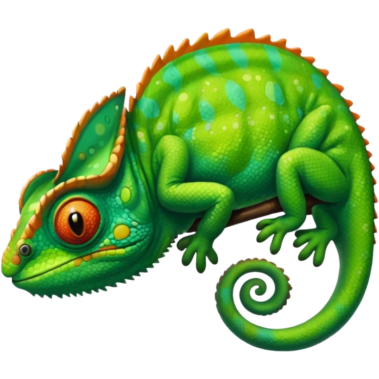 Camaleón colores pero con verde emoji