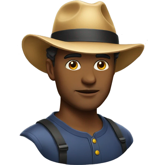 bold man in a hat emoji