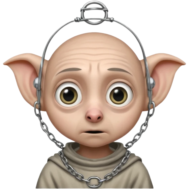 Dobby the house elf in steel chastity cage emoji