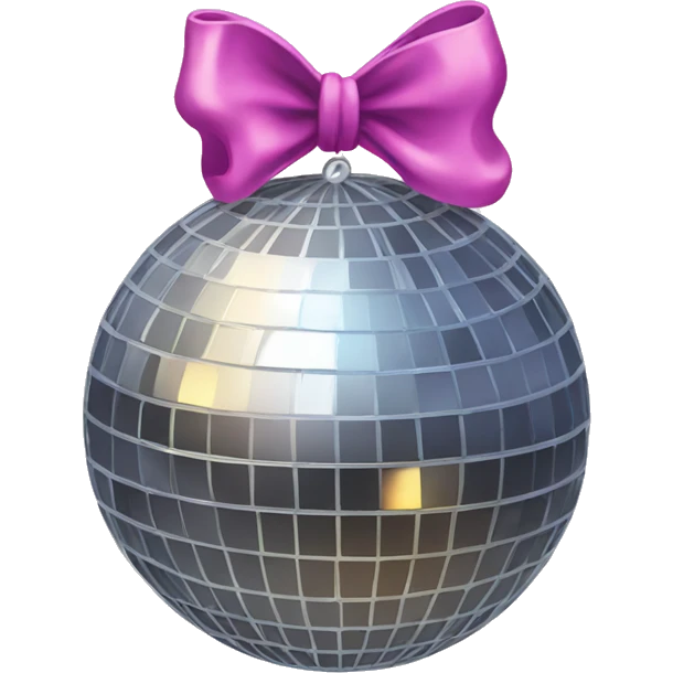 Disco ball with bow emoji