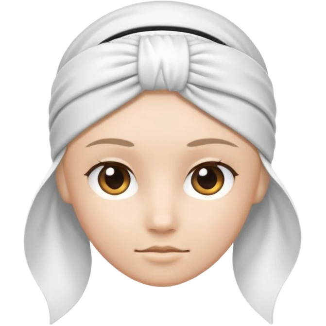 simple white headband emoji