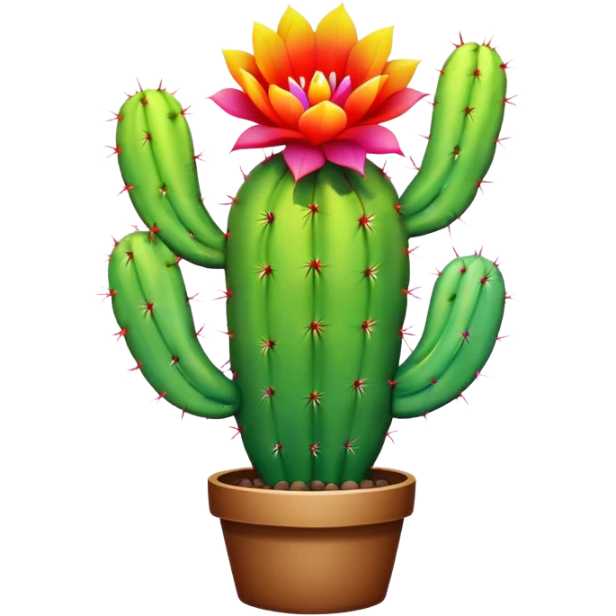 A rainbow cactus emoji