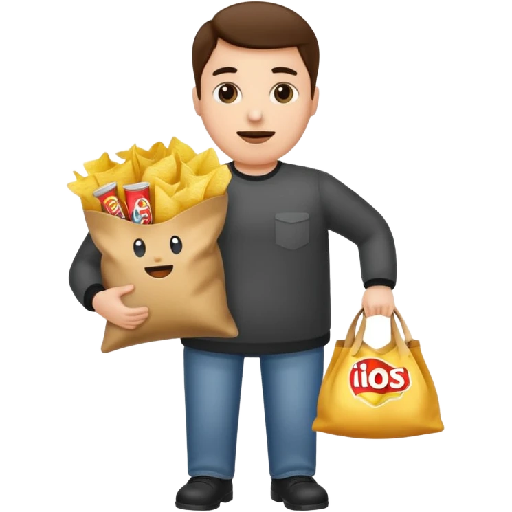 Booty with bag of chips emoji