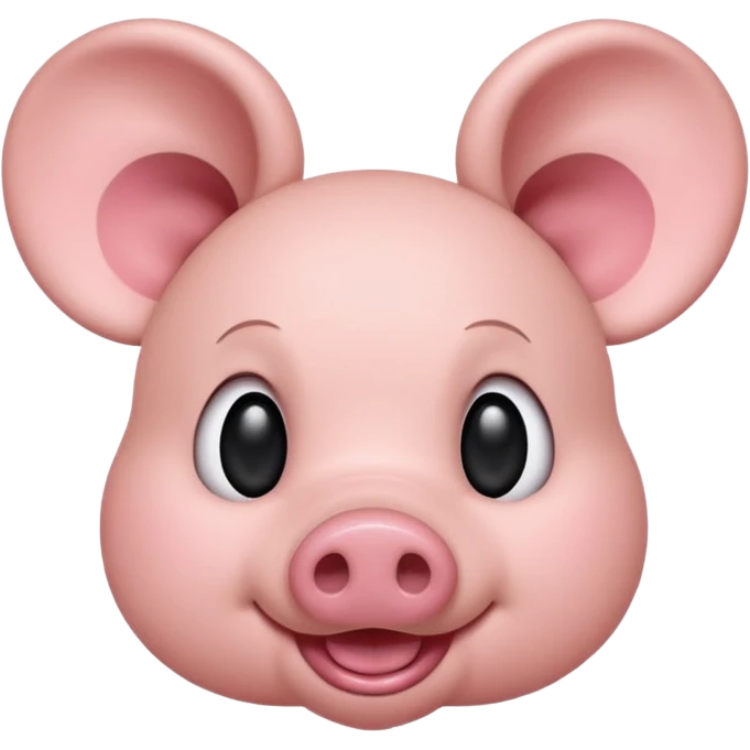 Pig with Mickey Mouse ears in Disney world emoji