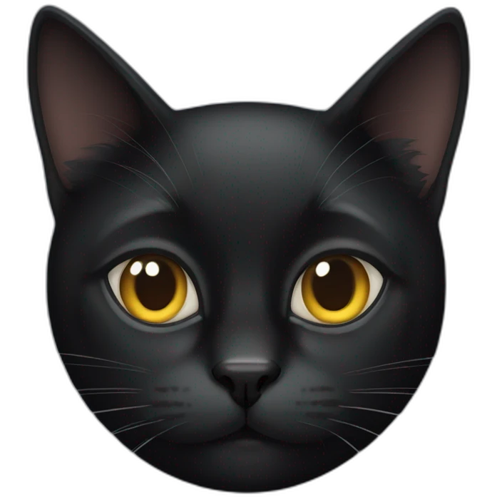 Black cat with only right eye emoji