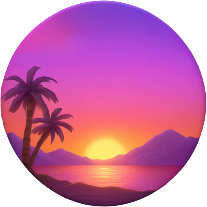 A gorgeous sunset landscape emoji