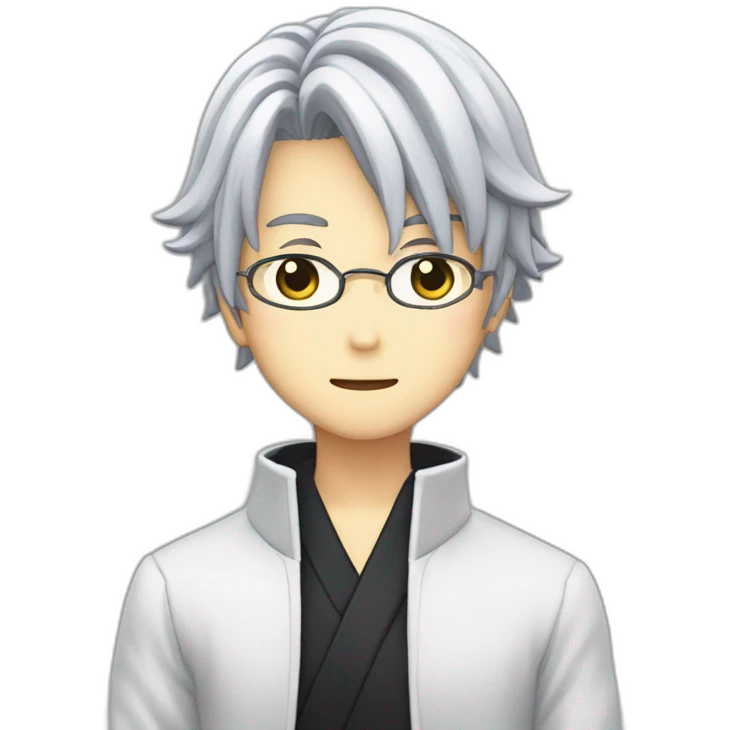 gojo satoru from jujustsu kaisen on his smartphone emoji