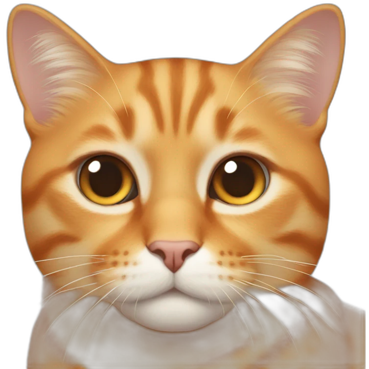 14 pound sandy-orange cat with deep face emoji