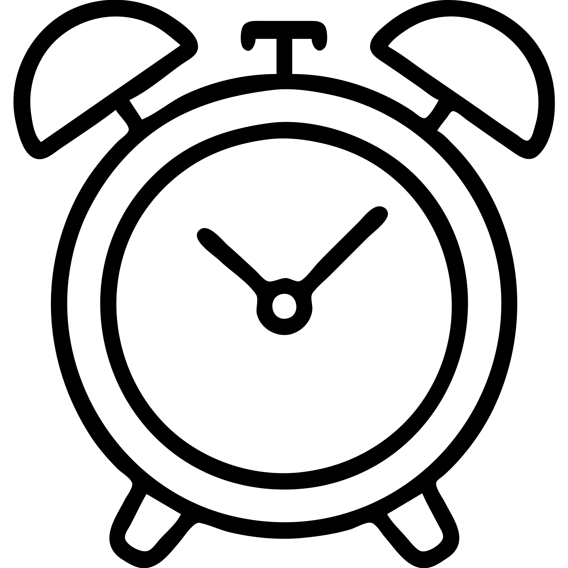 light blue alarm clock, outlined icon, minimal and simple emoji