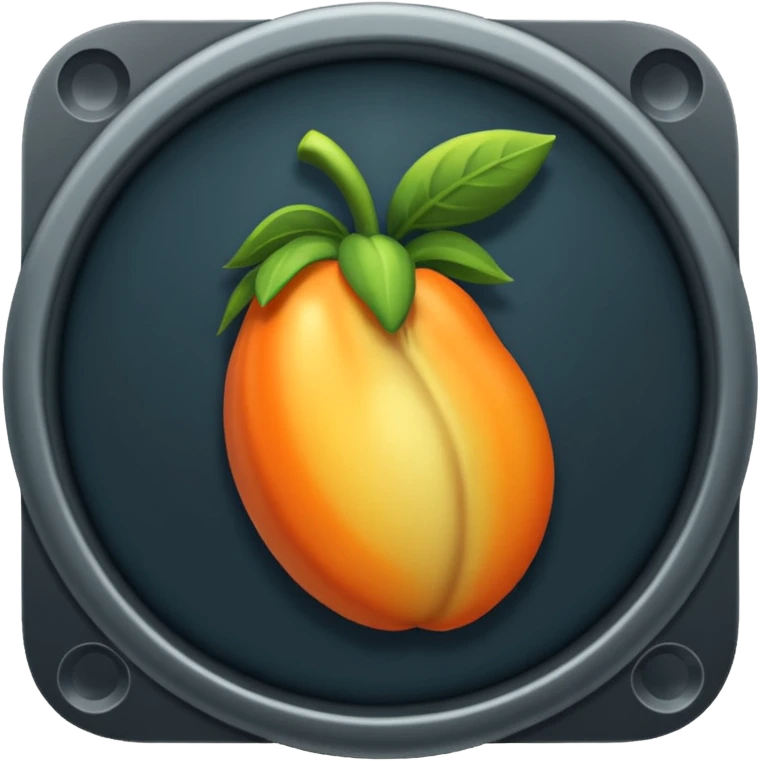 Сделай логотип Fl Studio светящийся emoji