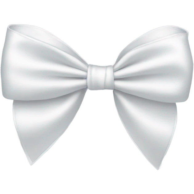white satin bow emoji